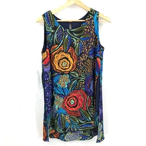 NUEVO Last Tango Blusa Sin Mangas Top Artístico Multicolor Flor Túnica Tanque XS - Imagen 1 de 9