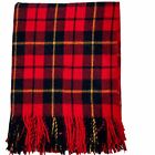 Scottish Wool Blanket Sofa Throw Tartan Wallace Plaid Outdoor Picnic Blanket