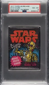 1977 Star Wars UK/Ireland Wax Pack 1st Series PSA 8 NM-MT - Picture 1 of 2