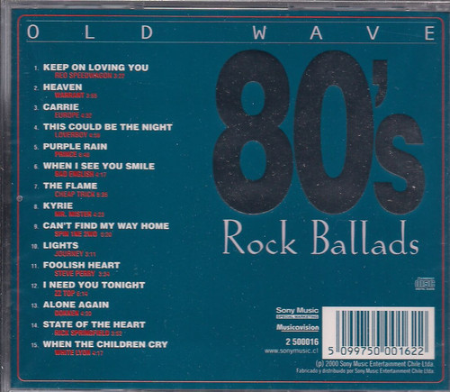RARE 80S CD Rock Ballads I Need You Tonight ZZ Top Can’t Find My Way ...