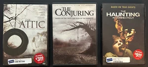The Attic, The Conjuring, The Haunting =3 DVDS/ Cases all Included. - Picture 1 of 5