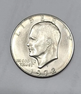 1972-D Eisenhower Dollar (DD) Reverse, Die Breaks In Wings. - Image 1 of 4