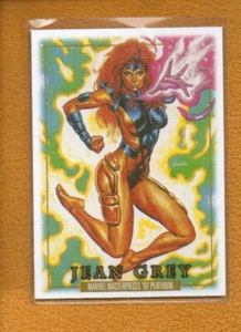 Jean Grey 2024 SkyBox Marvel Masterpieces ’92 Platinum Canvas #46 - Picture 1 of 2