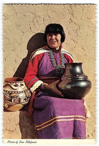 Indian Pottery Maker Maria, San Ildefonso Pueblo, NM 1960s 4x6 Vintage Postcard - Picture 1 of 2