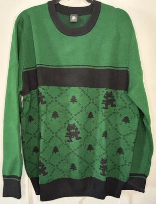 Monstercat Green Knit Sweater XL Long Sleeve Logo Pullover Streetwear Rare EDM - Image 1 of 4