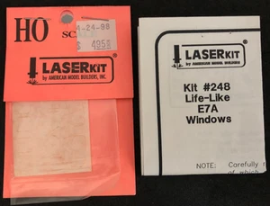 Laser Kit. HO Scale, Kit #248 Life-Like E7A Windows (Open Package) - Picture 1 of 1