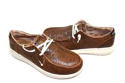 Zapato Hilo informal Ariat para mujer 8,5 B floral CUERO en relieve - Puntera sin usar, en caja 10042508 Foto 1 de 4