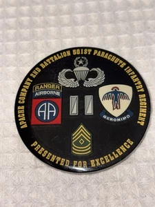 Moneta Apache Company 2° Battaglione US Army Airborne 501° Sfida Paracadute - Foto 1 di 3