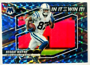 2022 Panini Mosaic Reggie Wayne BLUE Prizm Card In It To Win It! SP #/99 Colts! - Picture 1 of 3