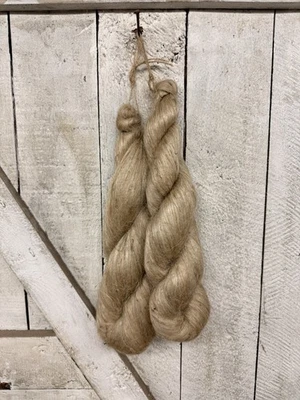 Pair Of Two Large Thick Chunky Old Flax Textile Braid Twists 13+ Inch - Image 1 of 4