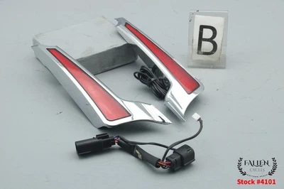 Harley Road 2016 deslizamiento trasero guardabarros faldón fASCIA juego de luces cromo LED #4101 Foto 1 de 4