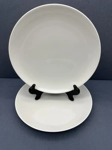 DANSK Designs FRANCK WHITE Porcelain 8 3/4" SALAD PLATES Japan SET OF 2 - Picture 1 of 10