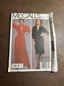 Abito vintage McCalls modello da cucire 886 Misses taglia 10 * non tagliato - Foto 1 di 2