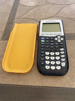 Texas Instruments TI-84 Plus Graphing Calculator Yellow School Property-Works !! - Image 1 of 4
