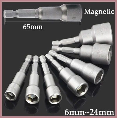 Magnetic Hex Socket Sleeve Drill Bits Adapter Electric Nut Driver Shank 6mm~24mm - Image 1 of 4