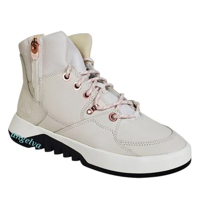 Timberland womens supaway boots leather zip lace up white casual preppy outdoor - Image 1 of 4