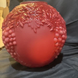 red satin glass gwtw lamp Globe Shade 10 In Diameter  - Picture 1 of 10