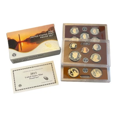 2013 US Mint Proof Set 14-Coin Complete w/ Box & COA - Image 1 of 2