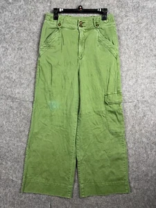 Anthropologie Pilcro Pants Women's 29 x 29 Green Cargo Wideleg Trouser Army *** - Picture 1 of 11