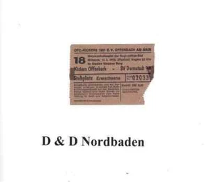 Ticket / Eintrittskarte   71/72   RL   Kickers Offenbach - Darmstadt 98 - Bild 1 von 1