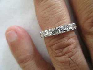 14K Weißgold Diamant Ehering Diamant = 1,25 Karat F-VS2 Wert = 7.500 $ - Bild 1 von 10