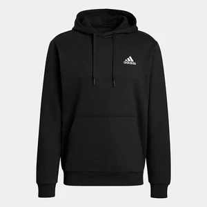 Adidas Herren schwarz Feel Cozy Essentials Fleece Pullover Hoodie Small neu mit Etikett $ 50 - Bild 1 von 5