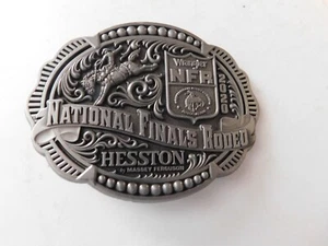 2020 HESSTON MONTANA SILVERSMITH NATIONAL FINALS RODEO BELT BUCKLE NEW ADULT - Picture 1 of 2