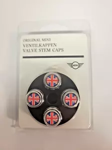 OEM Mini Cooper Valve Stem Caps Union Jack 36110429946 - Picture 1 of 2
