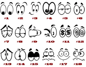 Smiley Face Vinyl Decal Sticker Car Window Design Laptop Iphone Eyes USA Seller - Bild 1 von 22