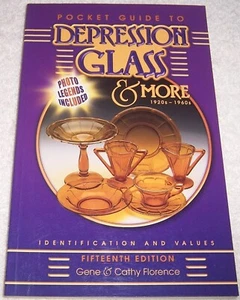Pocket Guide to Depression Glass & More 1920s-1960s by Gene Florence 15th Ed. pb - Imagen 1 de 2