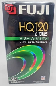 Fuji Film VHS Blank Video Tapes 6 hours HQ 120 High Quality New Sealed - Picture 1 of 2