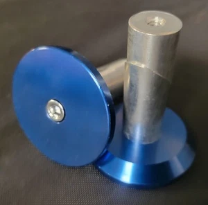 Snowmobile Billet Aluminum Handlebar Bar End Knob Anodized Blue - Picture 1 of 1