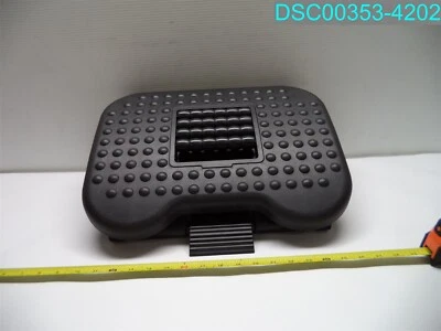 Footrest Stand w Adjustable Rollers Black 17" x 13" Plastic Lift Massage Therapy - Image 1 of 4