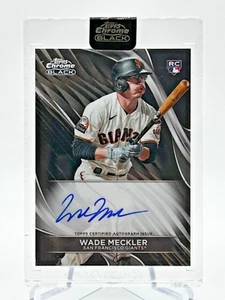 Wade Meckler 2024 Topps Chrome Black Chrome Black Autographs Giants Auto #CBA-WM - Foto 1 di 2