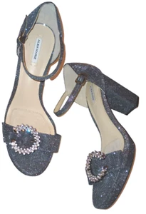 Alex Marie Shimmering Rhinestone Heels Ladies Shoes Open Toe Size 8 - Picture 1 of 5