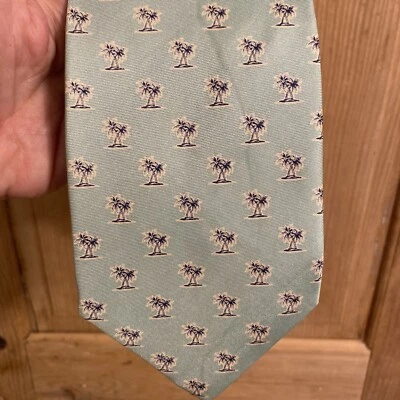 Corbata Tommy Bahama "palms A Sway" 100% seda, con palmeras, hecha a mano, 58 pulgadas Foto 1 de 4