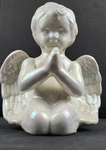 8.5 inch SWEET LITTLE ANGEL PRAYING WHITE PEARL GLOSSY COLOR #F3 - Picture 1 of 11