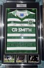 DI CANIO, CADETE & VAN HOOIJDONK 3 AMIGOS SIGNED FRAMED CELTIC SHIRT WITH LED