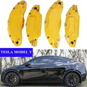 TESLA Caliper Covers Aluminum Alloy Fits 19" 20" Rim Size For 2017-2024 Model Y - Picture 1 of 5