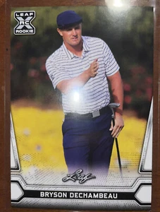 Bryson Dechambeau RC 2021 Leaf Multi-Sport PGA Tour Golf White Parallel #02 - Picture 1 of 2