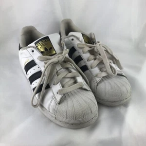 Adidas Kids Superstar Sneakers White Black C77154 Low Top Lace Up Youth 4.5 - Picture 1 of 9