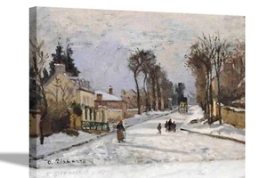 The Road to Versailles at Louveciennes By Camille Pissarro Framed Canvas Prints - Picture 1 of 10