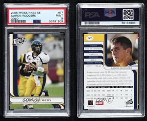 2005 Press Pass SE Gold Aaron Rodgers #G7 PSA 9 MINT Rookie RC