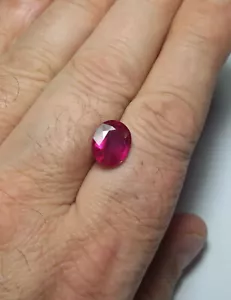 AAA NATURAL RUBY - RUBINO NATURALE CT 5.09 VS TOP RED OVAL CUT ORIGIN MADAGASCAR - Imagen 1 de 6