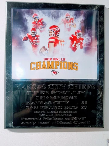 Kansas City Chiefs Super Bowl 54 LIV Champions plaque - new lower pricing !! Cover