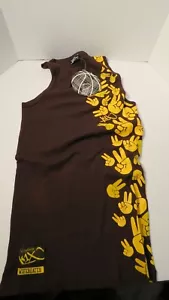 Neu mit Etikett K1X Nation of Hoops braune Grafik 2-seitig ärmelloses Ehemädchen Größe XL - Bild 1 von 4