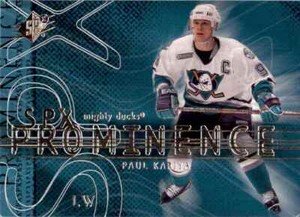 2000-01 Upper Deck Spx Prominence PAUL KARIYA Mighty Ducks #81