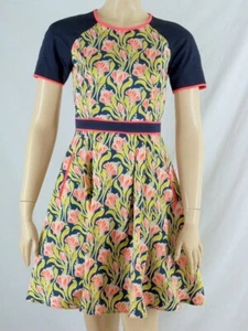 Sz 2  JASON WU Resort 2012 Blue Green Silk Floral Dress Retro Lined Pockets Mint - Picture 1 of 4