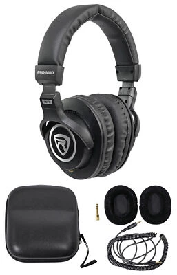 Rockville PRO-M50 Studio Headphones w/ Detachable Coil Cable, Case+Extra Ear Pad - Image 1 of 4
