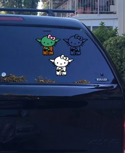 03-217 Hello Kitty Baby Yoda Grogu Star Wars Vinilo Adhesivo Calcomanía Estrella de la Muerte Sith - Imagen 1 de 2